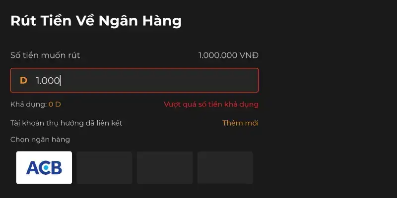 Hướng dẫn các thao tác thực hiện rút tiền 68WIN